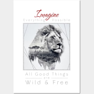 Lion Nature Outdoor Imagine Wild Free Posters and Art